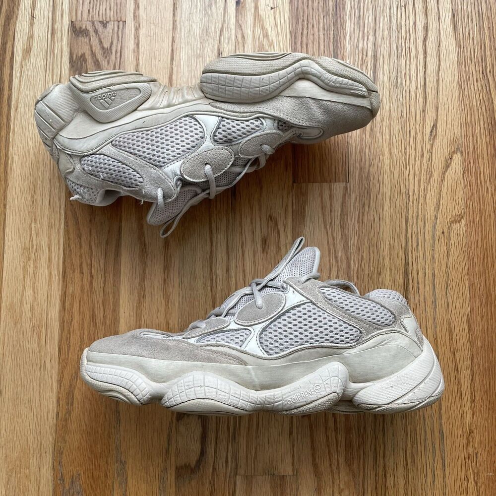 Men's 2018 Adidas Yeezy 500 Blush Low Suede Mesh Beige Sneaker Sz 10 (DB2908)